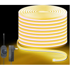 LED Strip 10M - 24V Neon Streifen Dimmbar 3000k, IP67 Wasserdicht LED Streifen warmweiss, DIY Flexibler Neon LED Lichtband für Innen Aussenbereich Heim Küche Deko (Warm White)