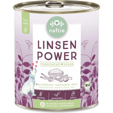 Veganiškas maistas šunims Organic Linsen Power - drėgnas maistas su grikiais ir pastarnokais - be glitimo, be grūdų - dietinis ėdalas su mažu pūlinių kiekiu - 800 g