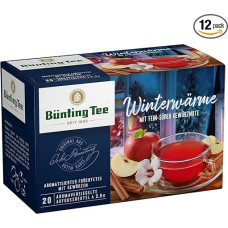 Bünting Tee Winter Warmth Pack of 12 - Winter and Fruit Tea with Spice Note - 12 x 20 Tea Bags