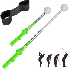 Einziehbare Golf-Trainingshilfe, Golfschwung-Trainingshilfe mit Armhaltungskorrekturgurt, verstellbarer Golf-Grifftrainer, Golf-Übungszubehör, ideal für Anfänger und Profis, 2 Stück