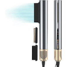 Air Ionen Glätteisen, OKWRAP Professionelles Airstyler Föhn, Nass und Trocken, Luft-Haarglätter für Haar Styling, Weniger Haarbruch, mehr Glanz und Farbschutz, 80℃-160℃ für alle Haartypen