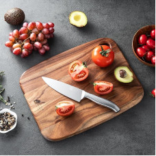 James.F Akacijų medienos pjaustymo lentelės virtuvėje, medinės pjaustymo lentelės, skirtos mėsai, duonai ar daržovėms (36 x 28 x 1,8 cm) Dovanos