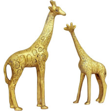 ITOS365 Vitrinos gyvenamajam kambariui Žalvario žirafos statula kaip poros eksponatas Namų dekoro puošmena Dovanos daiktai