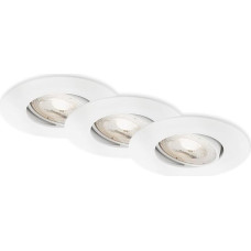 BRILONER - 3 LED įleidžiamųjų taškinių šviestuvų rinkinys, 230 V, LED taškinis vonios kambario šviestuvas IP65, lubų taškiniai šviestuvai, neribotai apšviečiami, taškiniai šviestuvai, lubų taškiniai šviestuvai, vonios kambario šviestuvas, baltas, 90 x 42 