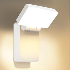vadovaujama 60 W LED sieniniai žibintai lauko / vidaus su 180° sulankstomu 360° besisukančiu LED skydeliu Lauko šviesa Šilta balta 3000 K Lauko žibintai 5000 liumenų Vandeniui atsparus IP65 Baltas
