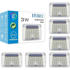 CLAR HYBEC Solar Lamp with Motion Sensor Outdoor - LED Spotlight for Garden, Solar Light with Light (Pack of 6)