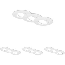 BRILONER - 3er Set LED Einbauleuchte Badezimmer IP65, LED lempos stufenlos dimmbar, Deckenspots, Badezimmerlampe 4,9 Watt, 90x45 mm (DxH), weiß (Packung mit 4)