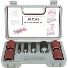 Pack of 20 Power Drum-Sanders Self-Expanding Upholstery Spindle Grinding Machine Press Drum Sander Tool Kit for Carpentry, Woodworking