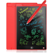 LCD rašymo lenta 12 colių spalvinga LCD rašymo planšetė Vaikų dovana LCD rašymo planšetė Elektroninė planšetė Grafinė planšetė vaikų žaidimams 2 3 4 5 6 7 metų mergaitėms (raudona)