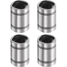 LM5UU linijiniai rutuliniai guoliai 5 mm skersmuo 10 mm OD 15 mm ilgis Dvipusis guminis sandariklis Linijinis judėjimo guolis 3D spausdintuvui CNC mašinoms ABEC3