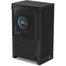 H2 Flow - Mini-ITX 20,7 l didelio oro srauto kompiuterio korpusas - 2 x 120 mm viršutiniai ventiliatoriai ir PCIe 5.0 pakopos kabelis - 331 mm grafikos plokštė - 280 mm radiatorius - juodas