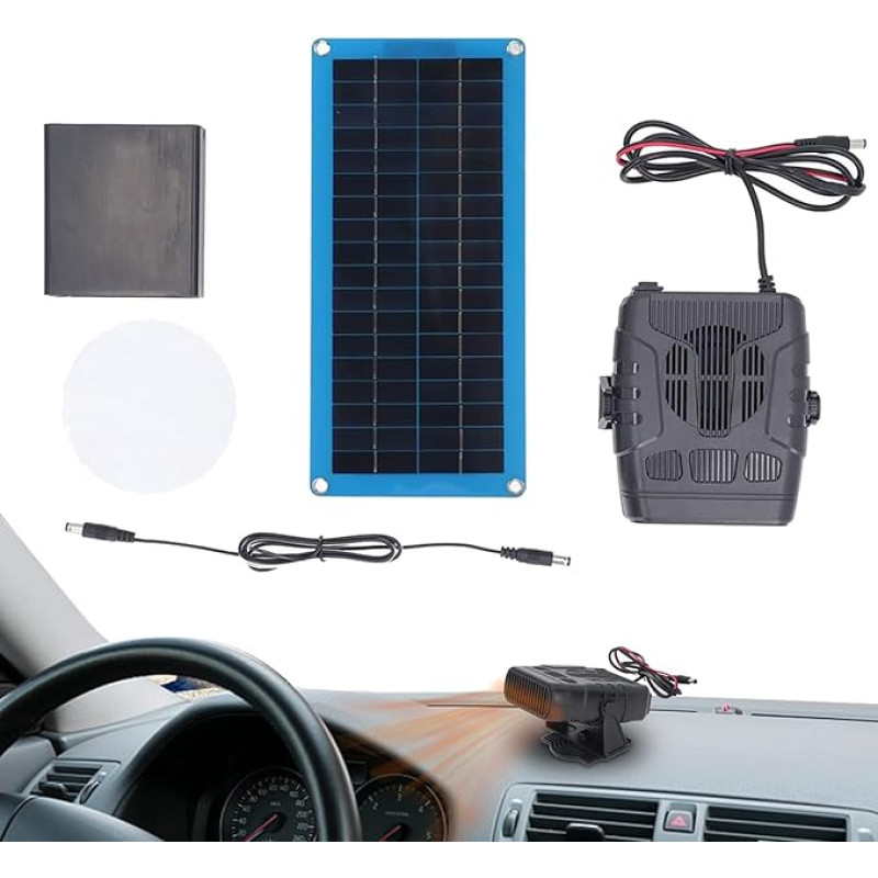 Autoheizung mit Solarpanel - geschliffenes PET, Ladegerät für Paneele 17,13 x 7,87 x 0,2 Zoll mit Heizkabel | wasserdichter Ausgang, Heizung für Autos im Außenbereich