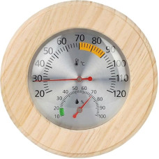 Sauna-Thermometer und Hygrometer, Holz, Wandmontage, mechanisch, Temperatur- und Luftfeuchtigkeitsmesser, Dampfbad und Spa, Batterie-A)