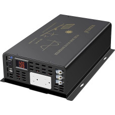 3000W grynos sinusoidės bangos galios keitiklis iš 12V nuolatinės srovės į 120V kintamąją srovę 6000W maksimalios galios Integruotas minkštasis starteris Du kintamosios srovės lizdai Belaidis saulės keitiklis RV sunkvežimiai (U5 sunkvežimiai)