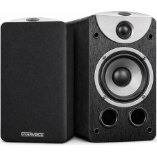 Dynavoice Magic S-4 Black - Pair of HiFi Shelf Speakers 2-Way with 4 Inch Woofer and 1 Inch Tweeter - 90 dB - 100 W Max - 4-8 Ohm - Wired - No Bluetooth