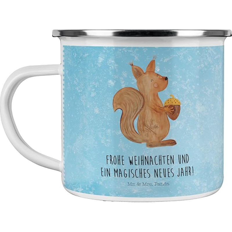 Ponas ir ponia Panda Kempingas emalio puodelis Voverė Kalėdų metas Dovanų Kalėdų dekoracijos Laimingų Naujųjų metų Kavos alavo puodelis Metalinis puodelis