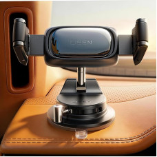 LISEN Self-adjusting mobile phone holder car, mobile phone holder car with snapmount vacuum suction cup, 360° rotatable car mount for iPhone 17 Pro Max, Galaxy S26 Ultra, for most cases