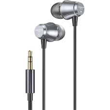 Yinyoo BLON FG Stiprus bosas Hi-Fi ausinės Aliuminio lydinio lengvos ausinės į ausis 10 mm kompozitinė membrana su 3,5 mm kištuku PVC pintas ausinių kabelis Ausinės