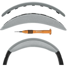 Geekria Lammy Velvet Headband Pad Compatible with Bose QuietComfort 35II Gaming QC35II/QC35/QC45/QC SE Headphones Replacement Band Repair Part Gray
