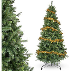 YEAUPE PRO Dirbtinė Kalėdų eglutė 160 cm su 800 antgalių, PVC + PE, tvirtas metalinis stovas su pridedama 9 m dekoravimo juosta, skirta naudoti patalpose ir lauke