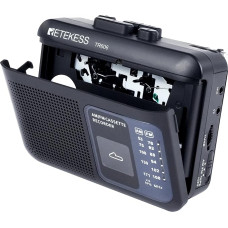Retekess TR606 Portable Cassette Player, Tape Recorder, Small FM AM Radio, 3.5 mm Headphone Jack, Small Cassette Player, Fast Forward and Return (Black)