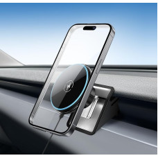 Qi2 Certified 15W Mobile Phone Holder for Tesla Model Y 2025-2026 and Model 3 2024-2026 Mobile Phone Holder Car Magnet with 1M C-C Cable for iPhone 12-17 Series Tesla Juniper Highland Accessories
