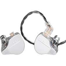 keephifi Kbear IEM Flash 1BA+1DD ausinės HiFi In-Ear Monitor, In-Ear Monitor su CNC dangteliu, 10 mm dinaminis garsiakalbis, nuimamas laidas (pilkos spalvos, be mikroschemos)