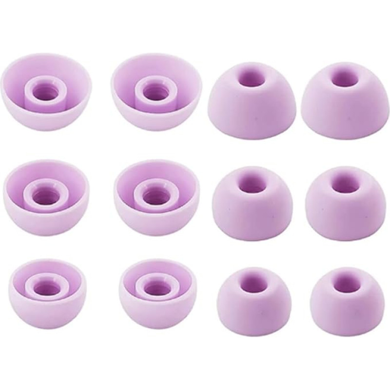 6 poros silikoninių pakaitinių ausų antgalių 