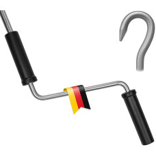 markiso 100 cm cinkuotos markizės alkūnė - markizės alkūnė su mėsininko kabliu - cinkuoto plieno alkūnė, atspari rūdims, ergonomiškos rankenos, laisvasis ratas, kad būtų lengva valdyti