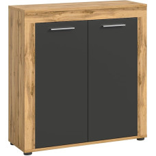 xonox.home Svetainės uogienė Highboard Aukšta komoda Svetainės spinta Aukšta spinta priekyje Pilka Nb. Korpusas / apdaila 