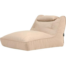 Icon Nova Bean Bag Chair for Adults, Beige, Olefin Fabric for Indoor and Outdoor Use, Giant Bean Bag with Filling, Comfortable Chair, Garden, Patio, Lounge, Living Room
