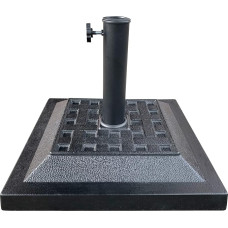 Parasol Base, Parasol Base, 38-48 mm Pole, 44 x 44 x 33 cm, Black, Polyresin Material, Garden Umbrella Base, Square, 12 kg, Active Garden