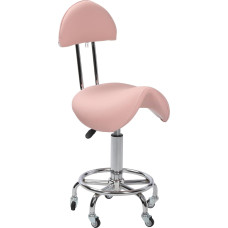 REDCAMP Roller Saddle taburetė su nugaros atrama Ergonominė pasukama kėdė Hidraulinis reguliuojamas taburetė odontologui Spa masažo salonas kirpykla Rožinė