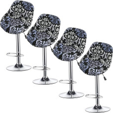 Schonbezüge for Esszimmerstühle, Stretch Gebogene Rückseite Mid Century Modern Akzent Esszimmerstuhlbezug Bürostuhlbezug Schminktisch Stuhlbezug Schutz for Küche(12, Set of 4)