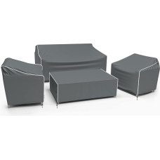 Gasadar Patio baldų dangteliai 4 pakuotės Vandeniui atsparūs sodo baldų dangteliai Patio baldų komplektas Grey