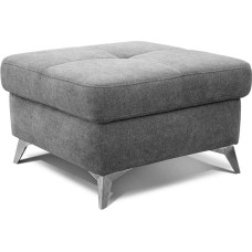 CAVADORE Bali minkšta taburetė / Madinga sofos taburetė, tinkanti Bali kampinei sofai / 72 x 46 x 72 / Pilka