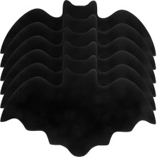Operitacx 6 Stück Halloween Tischset aus Filz mit Wärmeisolierender Fledermausform Stilvolle Tischmatte und Geschirrmatte für Dinner Table Decoration und Schutz des Esstisches