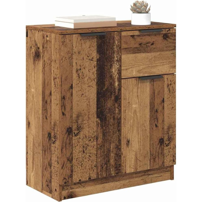 vidaXL Sideboard Storage Unit for Dining Room, Rustic and Modern Wooden Living Buffet