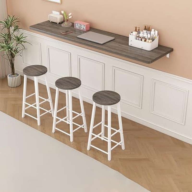 Schwebender Klapptisch, moderner Klapptisch für das Home Office, an der Wand montierter, klappbarer Computertisch, platzsparend, einfach zu montieren, für Küche, Waschküche, Restaurant, Arbe