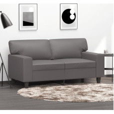 ShGaxin 359414 2 vietų sofa, pilka, 120 cm, dirbtinė oda, poilsio sofa, sofos ir kušetės, poilsio sofa, svetainės sofa, sofa su miego funkcija