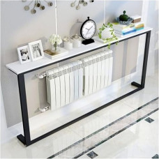 Konsolentische, schmale Beistelltische aus Glas für Flur, Wohnzimmer, Sofatisch für hinter dem Sofa, schlankes Design für Flur, Eingangsbereich, Foyer und Wohnzimmer, rechteckiger Präsentati