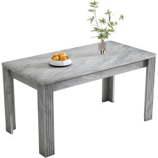 Modern Dining Table, Kitchen Table, Large Table, Rectangular Dining Room Table, Wooden Table, Dining Table for Restaurant, Dining Room, Kitchen, 116 × 65 × 75 cm (Grey)