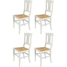 t m c s Tommychairs - 4 Artemisia virtuvės ir valgomojo kėdžių rinkinys, tvirta konstrukcija iš lakuotos buko medienos, 