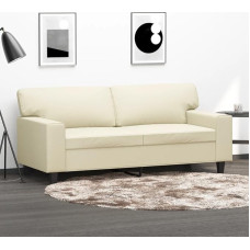 359418 2-vietė sofa kreminė 140 cm, dirbtinė oda, poilsio sofa, sofos ir kušetės, poilsio sofa, sofa svetainei, sofa su