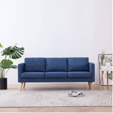MOONAIRY 3 vietų sofa, grindų sofa, šezlongas, maža sofa, sofa, sofa, poilsio sofa, sofos ir sofos, svetainės sofa, svetainės sofa, svetainės sofa, audinio mėlyna