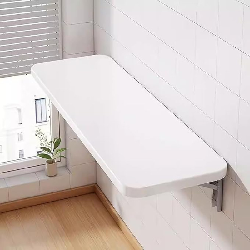 Klapptisch Platzsparender, an der Wand montierter Klapptisch, 20 x 40 cm Klapptisch-Design, kompakter weißer Tisch für die Waschküche, vielseitige Lösung für kleine Räume, ideal für begrenzt