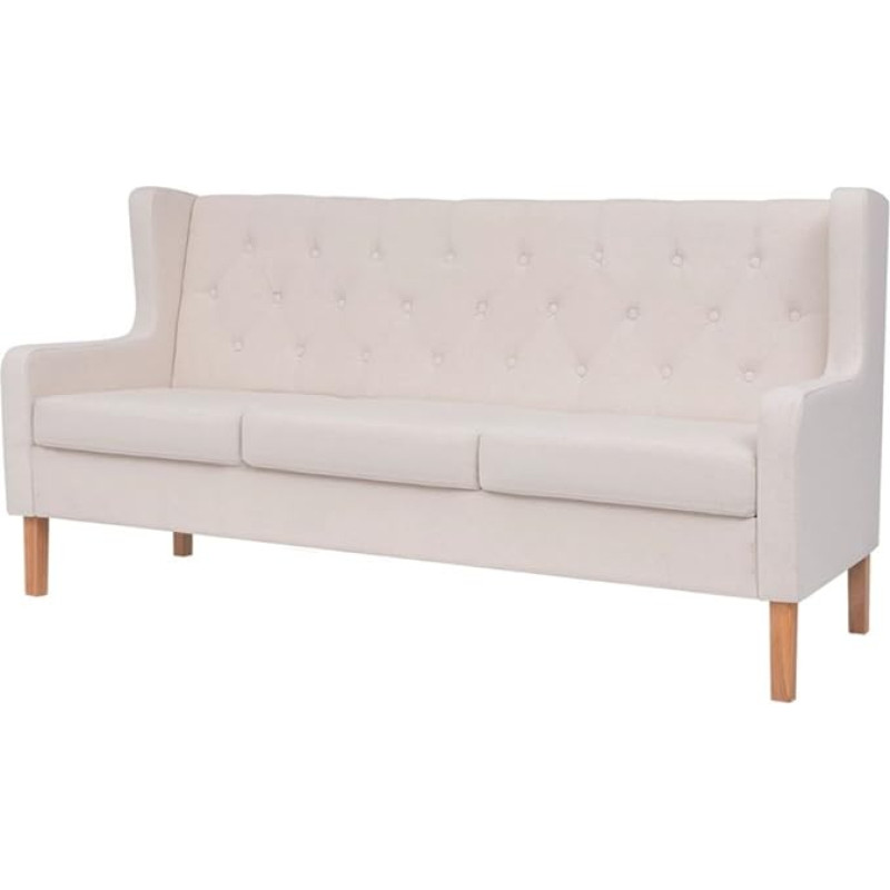 ARKEM 3-vietė sofa Audinys Kreminė balta Svetainės sofos Maža sofa lova Sofa Sodo sofa - 245451