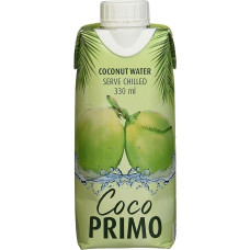 COCO PRIMO Kokosų vanduo, grynas, gaivinantis sportinis gėrimas, egzotiškas malonumas, malšinantis troškulį, mažai kalorijų, veganiškas, 1 x 330 ml