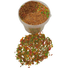 Pond Food Mix in 5 L Bucket for Pond Fish, for Goldfish, Koi, with Sticks, Flake, Goldfish Beads, 5 L Bucket, Pond Mix with Shrimps