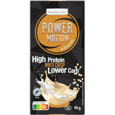 frankonia CHOCOLAT Power Motion No Sugar Added, High Protein Lower Carb White Crisp Chocolate, 90 g
